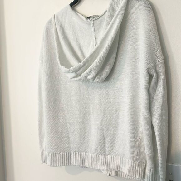 KINROSS White Linen Front Zip Hoodie S/P - Picture 5 of 7